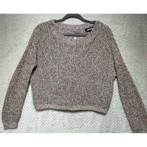 Vintage Express Multicolored sweater Cropped Cutout‎ Y2K Size XS